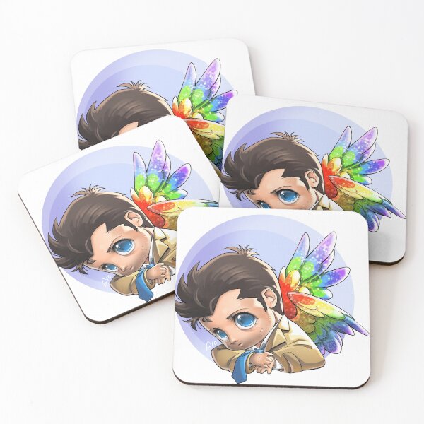 Item preview, Glitter-Rainbow Wings Castiel designed and sold by Gio Guimaraes.
