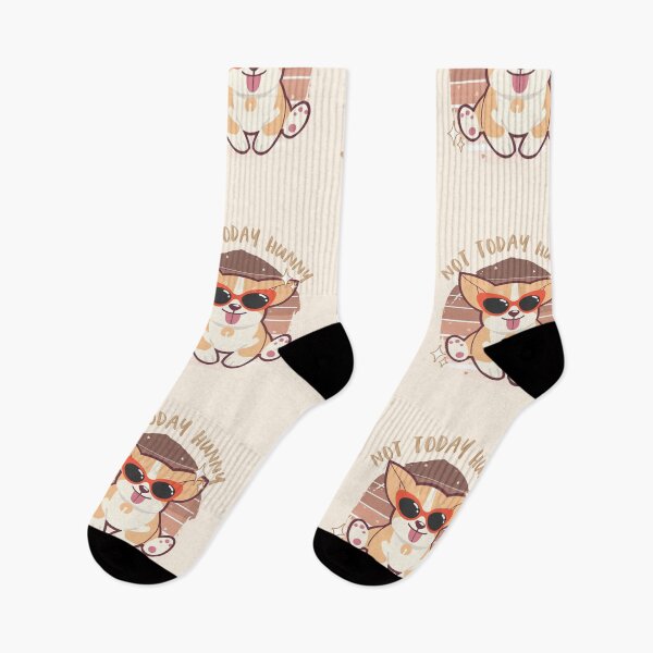Item preview, NOT TODAY HUNNY Cute Corgi Dog Wearing Sunglasses designed and sold by sunnyxvibesss.