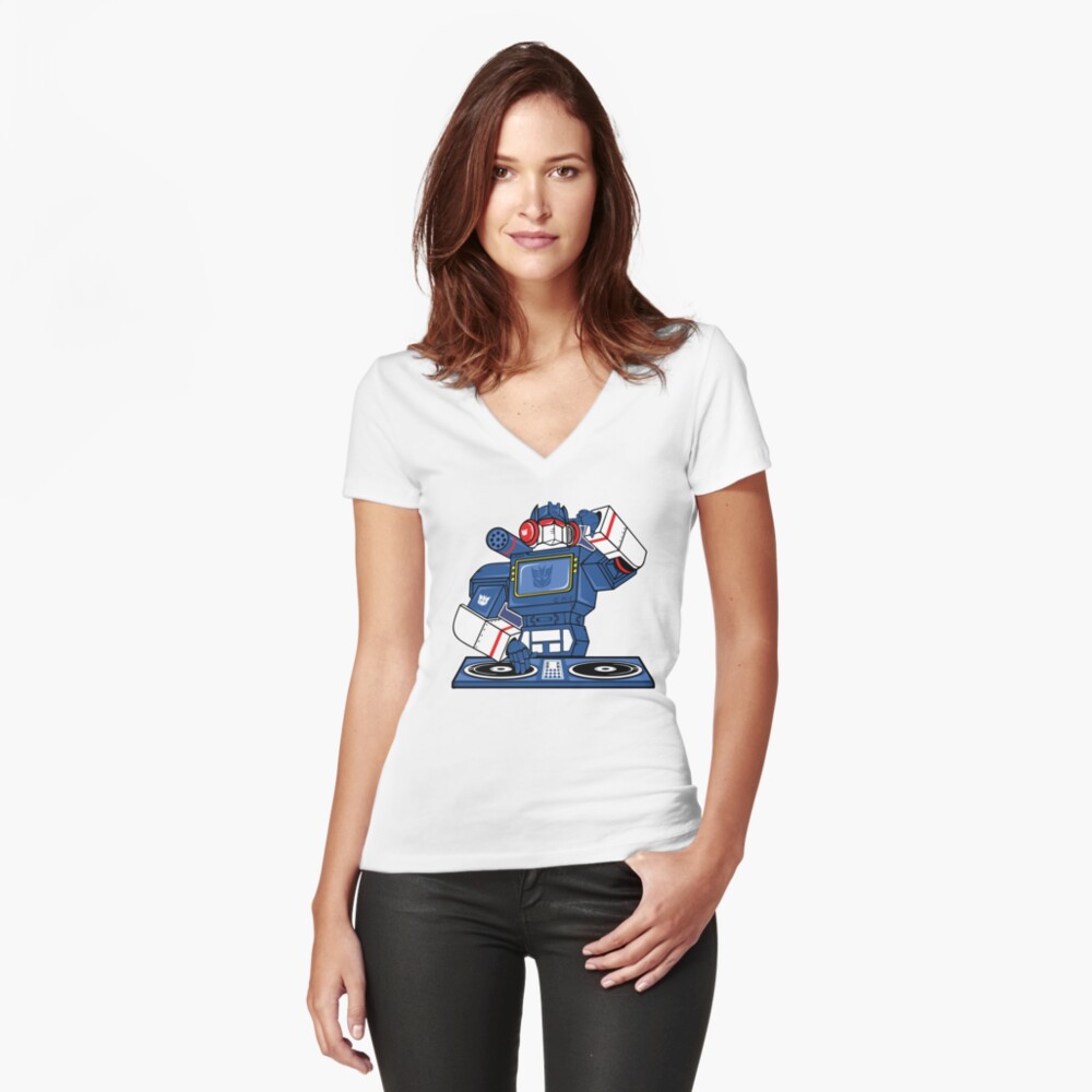 Item preview, Fitted V-Neck T-Shirt designed and sold by cremadesign.