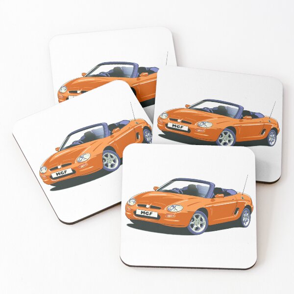 Item preview, MG Rover MGF car in Volcano orange designed and sold by Webazoot Industries - Car Art.