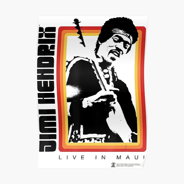 Jimi Hendrix Official Live in Maui Photo Poster