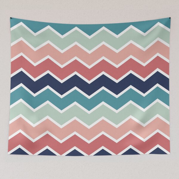 Item preview, Watery Mountain Color Palette Zigzag Pattern Design designed and sold by NamColors.