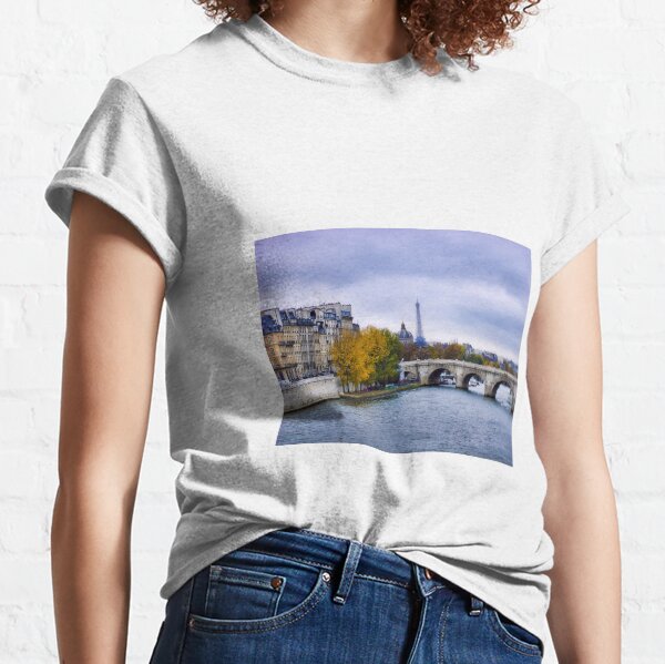 Pont Neuf View of Eiffel Tower Classic T-Shirt