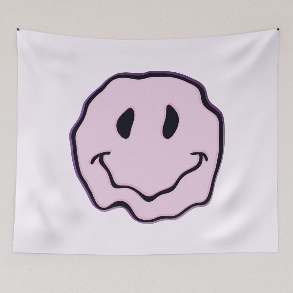Item preview, Light purple melting smiley face designed and sold by Nikamii.