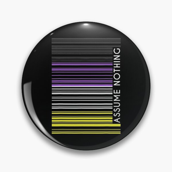 Item preview, Assume Nothing Nonbinary Flag Barcode Enby Genderqueer Lgbt designed and sold by DominicIHolland.