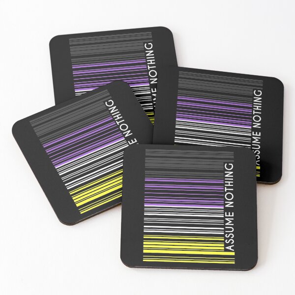 Item preview, Assume Nothing Nonbinary Flag Barcode Enby Genderqueer Lgbt designed and sold by DominicIHolland.