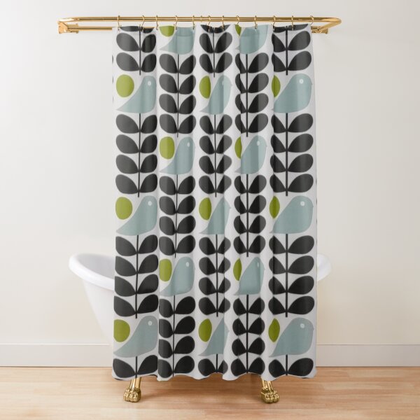 abstract multi stem bird - orla kiely Shower Curtain