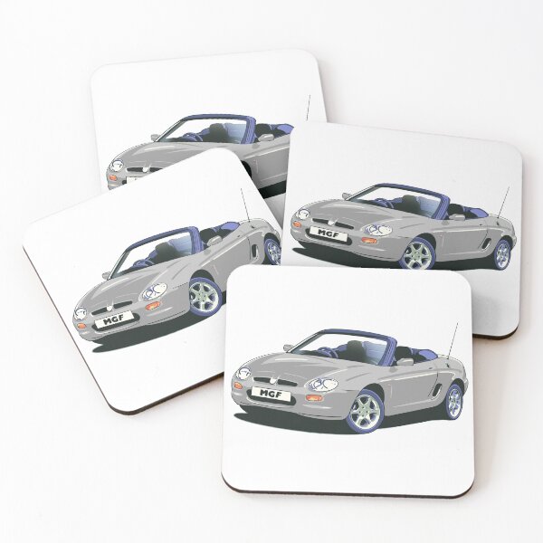 Item preview, MG Rover MGF convertible cabriolet car in Platinum Silver designed and sold by Webazoot Industries - Car Art.