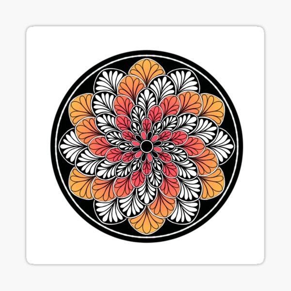 Artikel-Vorschau von Mandala-Kunst-Aufkleber, designt und verkauft von MallikaMandalas.