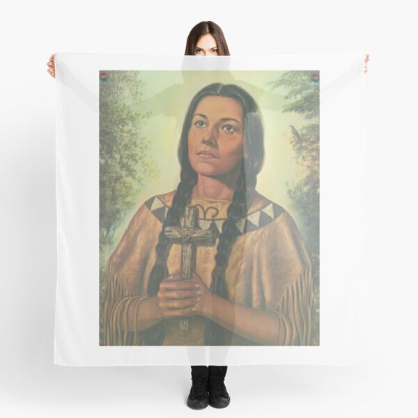 Saint Kateri Tekakwitha Lily of the Mohawks Scarf