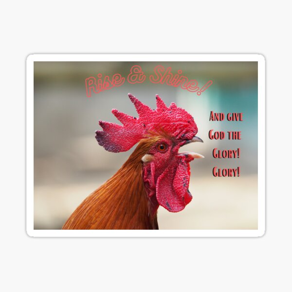 Rise and Shine! And give God the glory, glory! Sticker