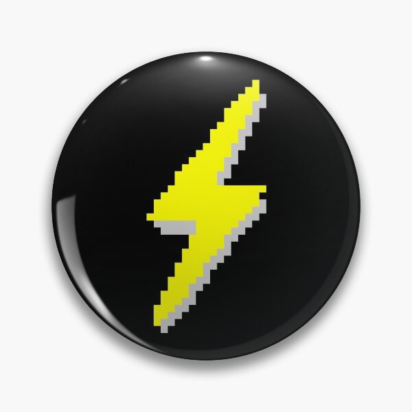 Item preview, Yellow Lightning Bolt Pixel designed and sold by gambarin-art.
