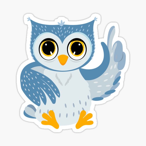 baby owl illustration Sticker