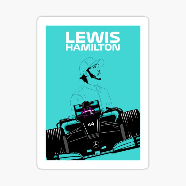 "F1 Lewis Hamilton 44" Sticker For Sale By Classicdshop | Redbubble