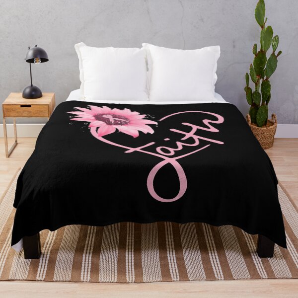 Item preview, Pink Ribbon Sunflower Faith Breast Cancer Awareness Gifts designed and sold by janyceestu.