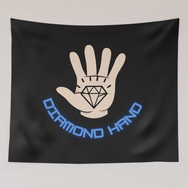 Item preview, DIAMOND HAND, AMC TO THE MOON designed and sold by AIOSG.
