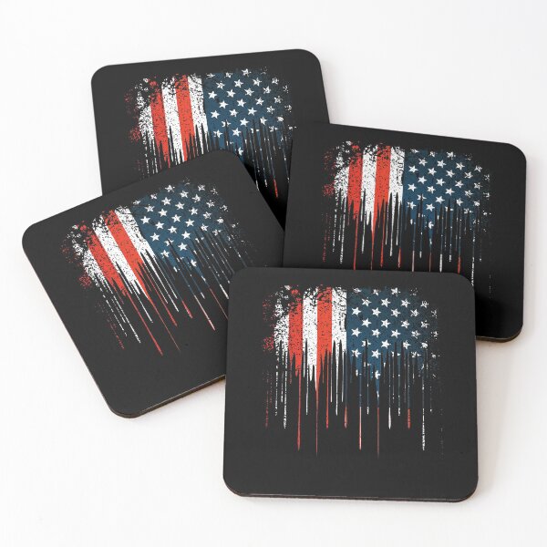 Artikelvorschau, US-Flagge Vintage Distressed Dripping Red White und Blue entworfen und verkauft von Darcy777.