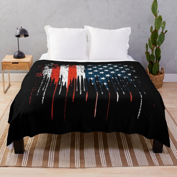 Item preview, US Flag Vintage Distressed Dripping Red White and Blue designed and sold by Darcy777.