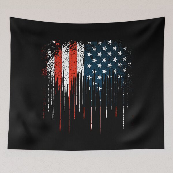 Item preview, US Flag Vintage Distressed Dripping Red White and Blue designed and sold by Darcy777.