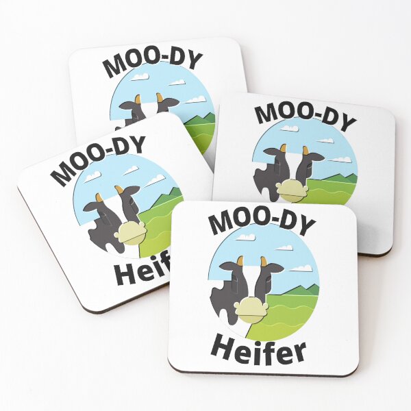 Item preview, " Moo-dy Heifer" Funny Cow T-Shirt Design  designed and sold by JMWCD.
