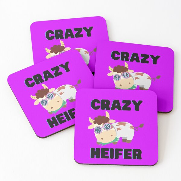 Item preview, " Crazy Heifer" Funny Cow T-Shirt Design  designed and sold by JMWCD.