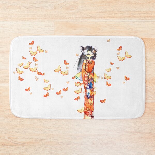 Item preview, Japanese with orange butterflies designed and sold by PinceauDansant.