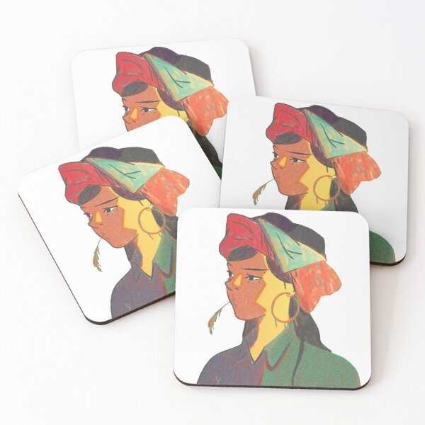 Item preview, Girl with a colourful scarf  designed and sold by Ritanextdoor.