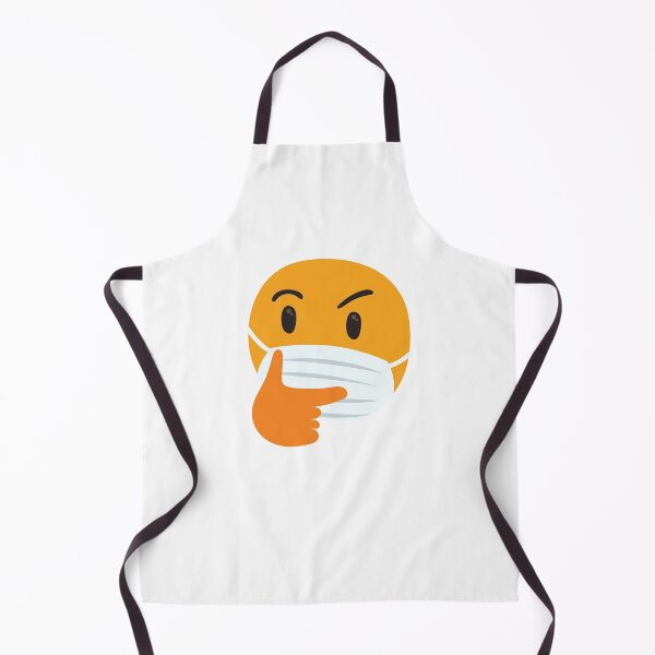 Item preview, Smiley perplexed with a face mask designed and sold by Heritees.