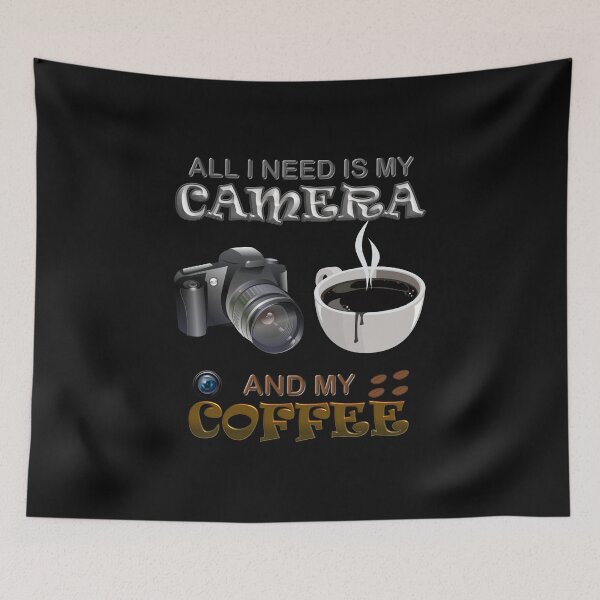 Item preview, All i need is camera and my coffee, all i need is coffee and my camera, coffee beans, camera lens, camera, coffee, photographer, photography, cameraman, caffeine, coffee camera, coffee lover, designed and sold by bimmer325.