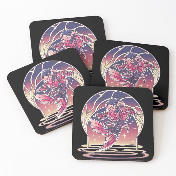 Item preview, Sunset Goldfish Moon and Stars on Water designed and sold by arterialmotive.