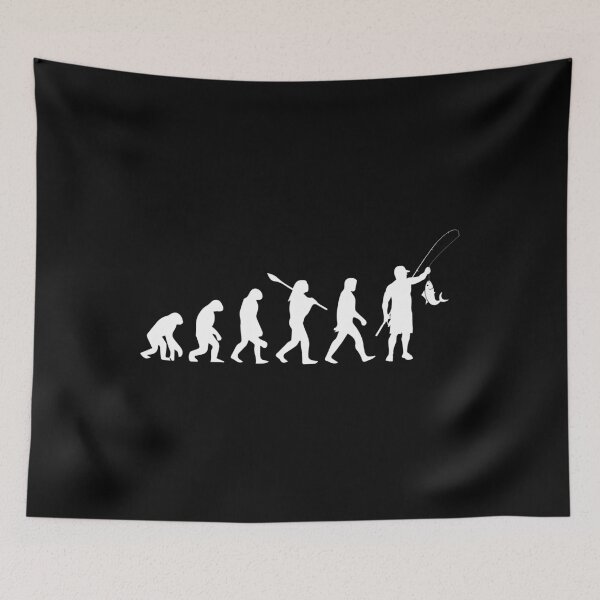 Item preview, Funny Evolution Of Man Fishing designed and sold by lyboogie.