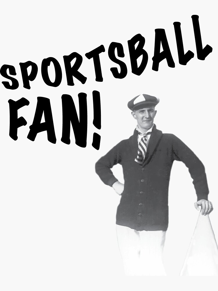 "Sportsball Fan!" Sticker for Sale by theted4 Redbubble