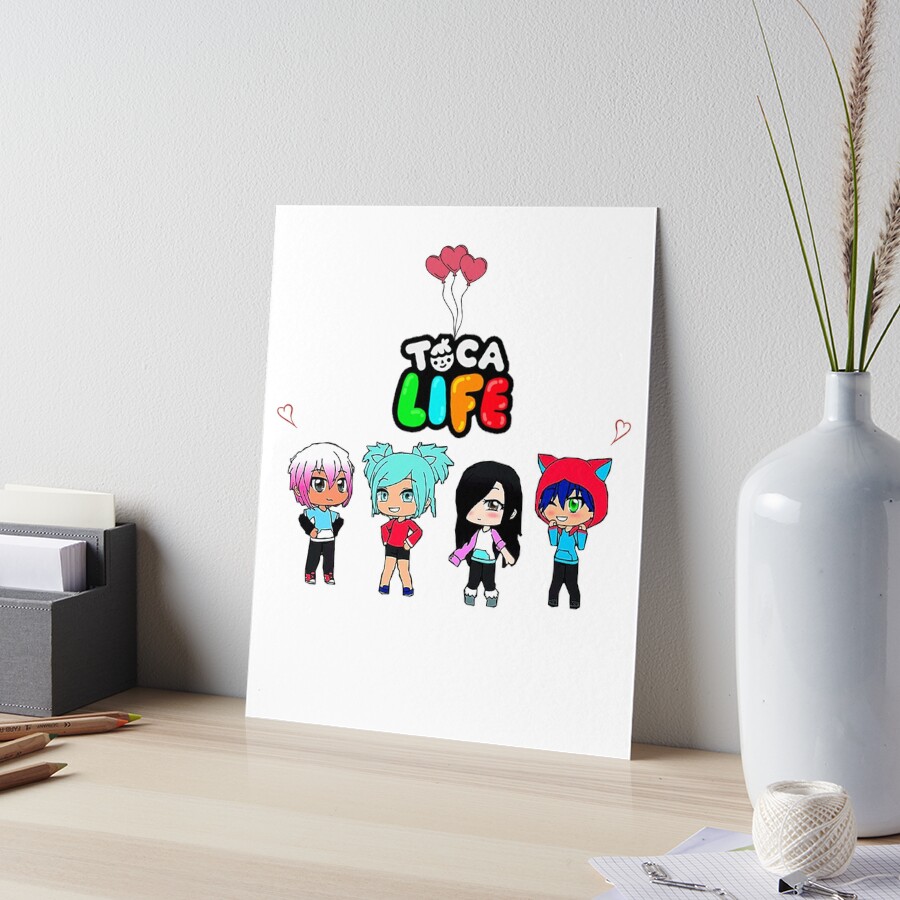 toca boca and gacha life Art Board Print for Sale by kader011