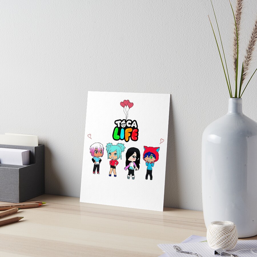 toca boca and gacha life Art Board Print for Sale by kader011