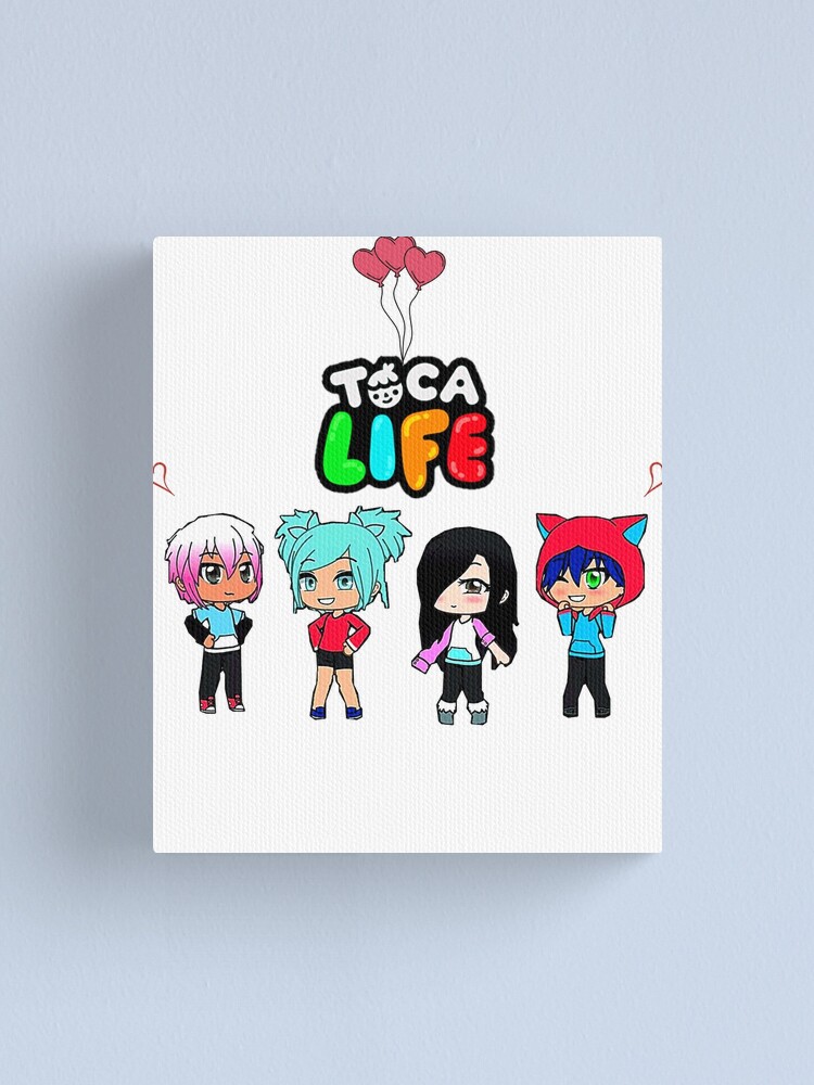 toca boca and gacha life Canvas Print for Sale by kader011