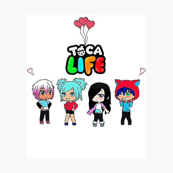 toca boca and gacha life Photographic Print for Sale by kader011