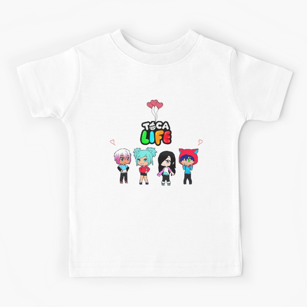 Girls/Boys Game Toca Boca And Gacha Life World Cartoon Graphic Printed  T-shirt Kids Comfy Versatile Summer Short Sleeved Clothes