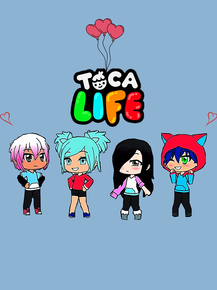 toca boca and gacha life | Mounted Print