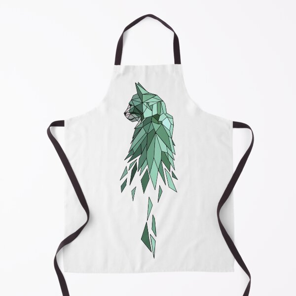 Item preview, Cat in turquoise green in a subtle polygon design designed and sold by PicturePatty.