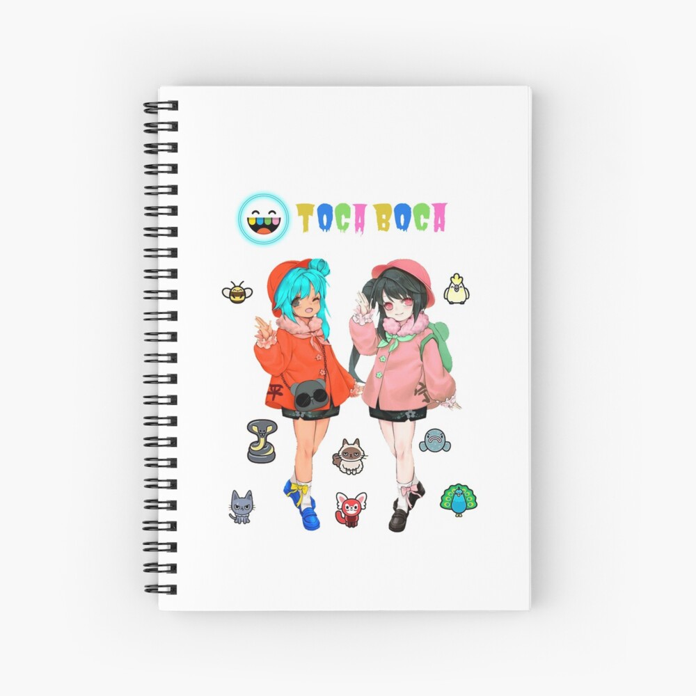toca boca et gacha life Spiral Notebook for Sale by GeminiMoonA