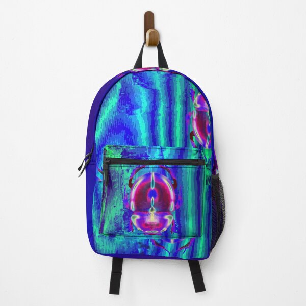 Item preview, Glitchy Sacred Scarab Beetles (Lime/Dark Blue) designed and sold by techno-mantis.
