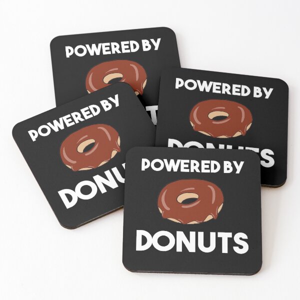 Item preview, Powered By Donuts, Cool Donuts Lover Gift designed and sold by GoldenGerrari.