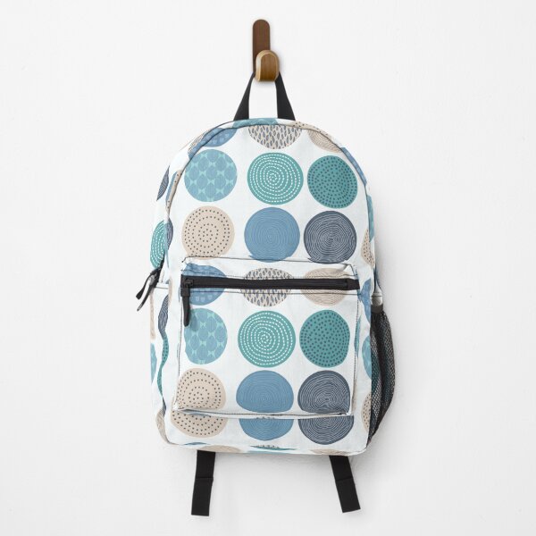 Item preview, Modern Circle Pattern Blue Blush Pink designed and sold by Playful Pixel Designs.