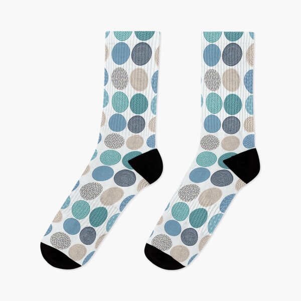 Item preview, Modern Circle Pattern Blue Blush Pink designed and sold by Playful Pixel Designs.