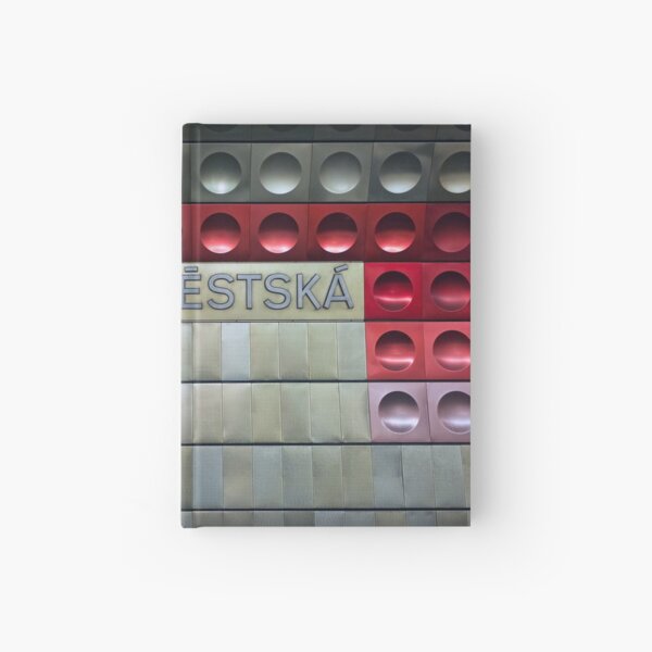 Staromestska metro station Hardcover Journal