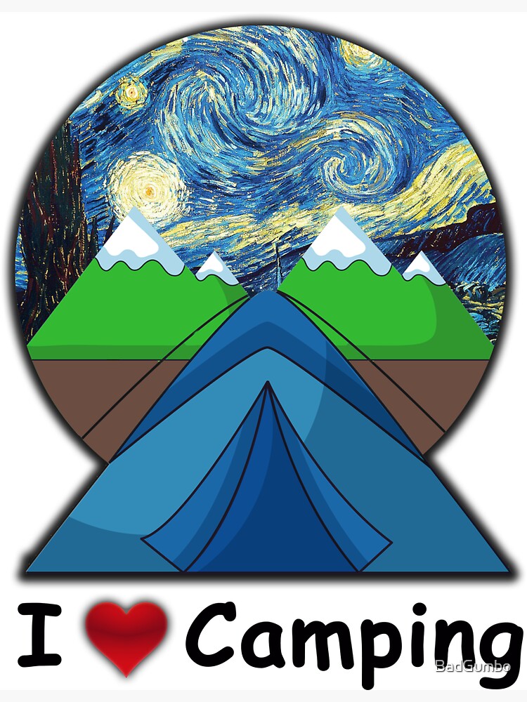 Thumbnail 3 of 3, Magnet, I love Camping designed and sold by BadGumbo.