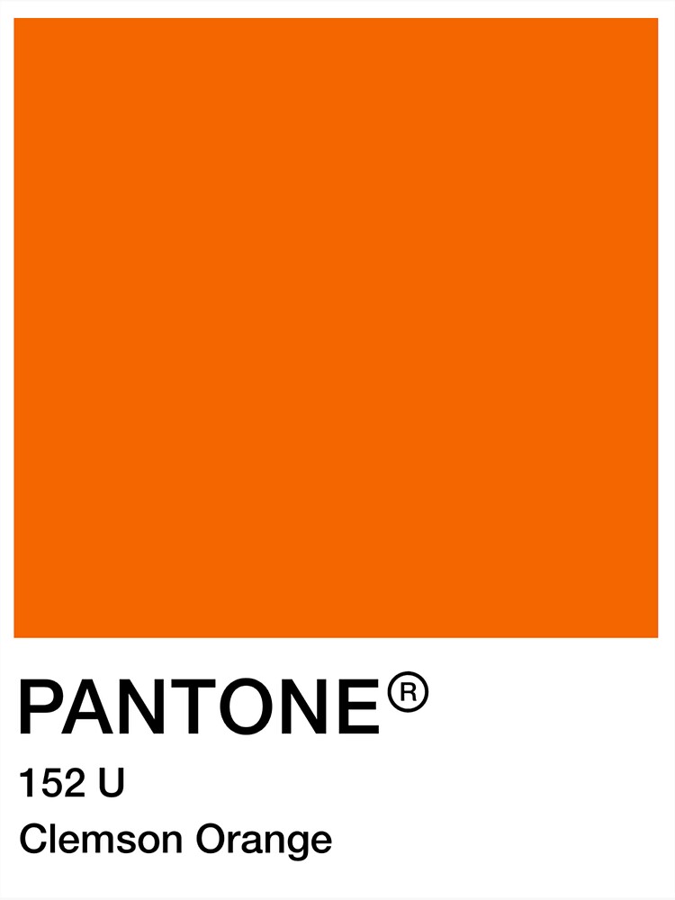 "Clemson Pantone swatch" Sticker for Sale by gkcaptures Redbubble