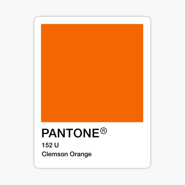 "Clemson Pantone swatch" Sticker for Sale by gkcaptures Redbubble