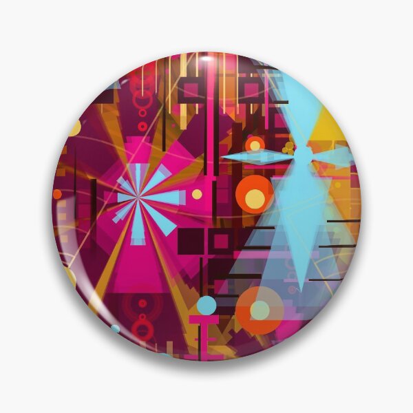 Item preview, Golden poppies in the field digital colorful abstract painting designed and sold by Mikko Tyllinen.