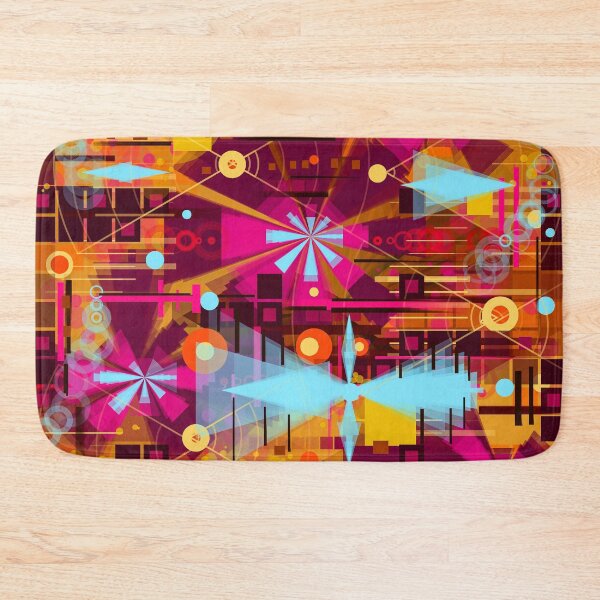 Item preview, Golden poppies in the field digital colorful abstract painting designed and sold by Mikko Tyllinen.